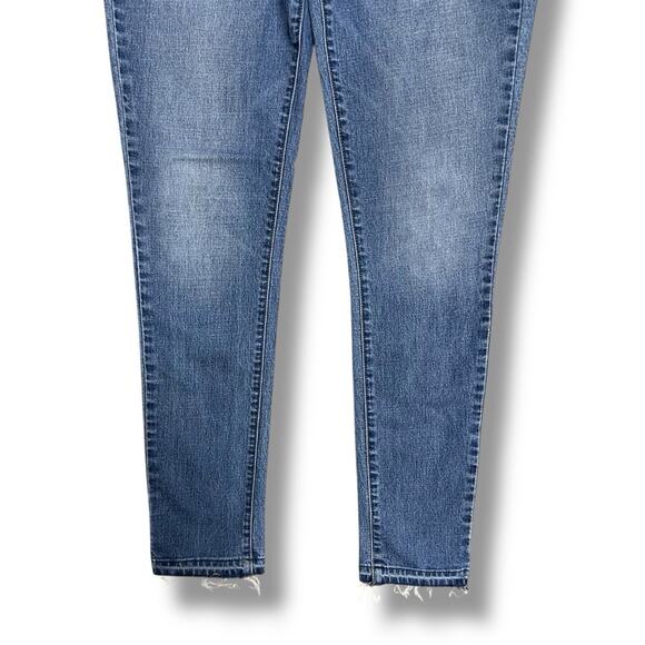 Old Navy Jeans Original Mid Rise Raw Hem Stretch Denim Womens Size 8 Long Tall - Picture 4 of 8